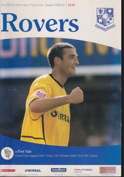 Tranmere Rovers v Port Vale Match Programme 2006-10-13